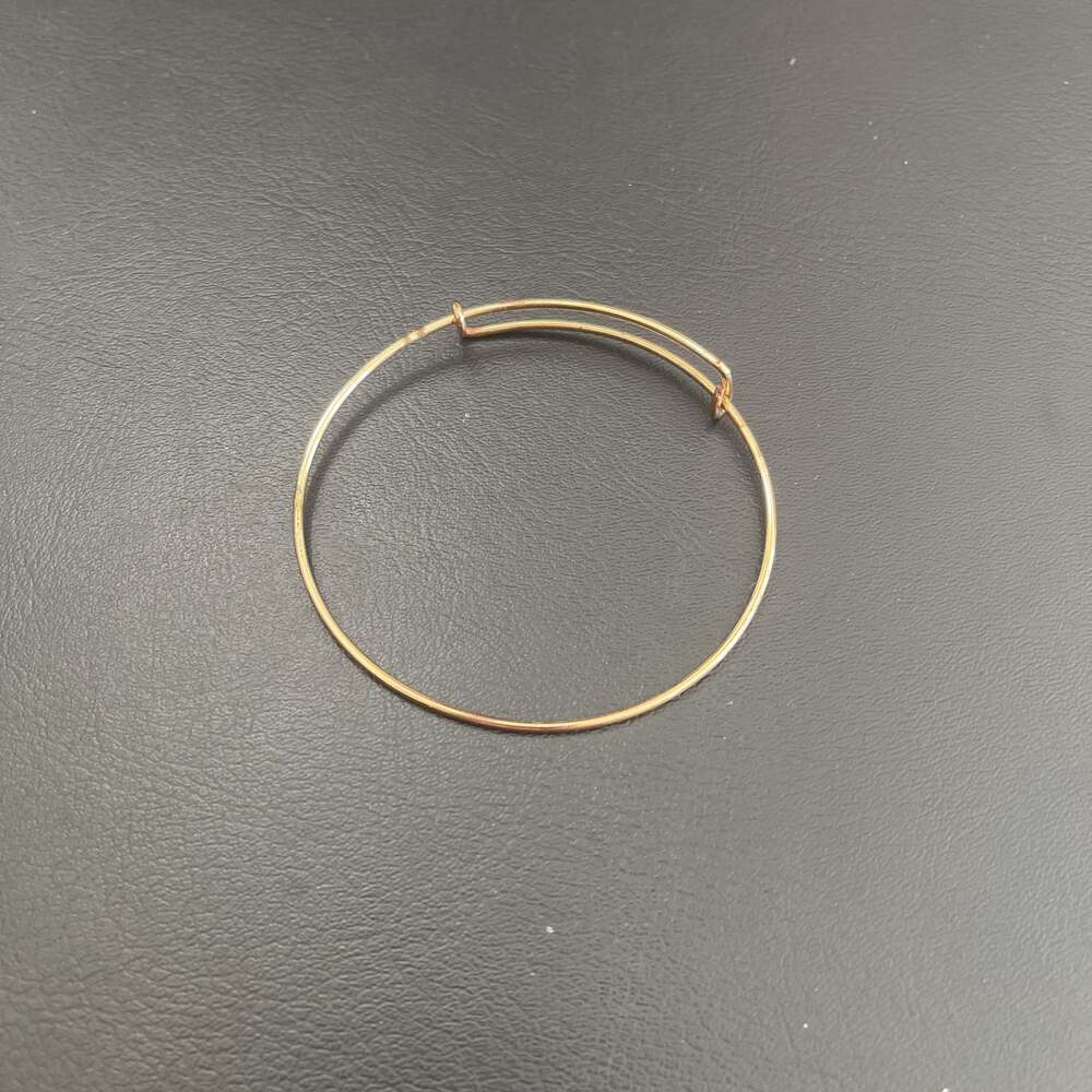 Rose Gold Plated Adjustable Wire Bangle Bracelet